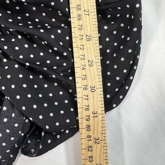 Zara Black Micro Dot Mini Dress Size Small - Picture 3 of 8